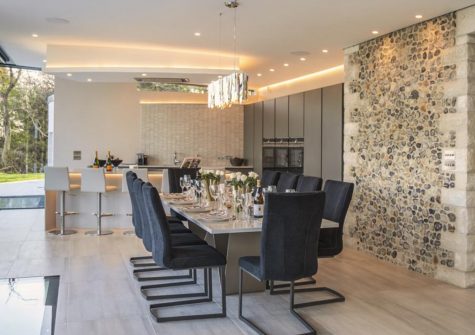 The dining area at Lyme Water Tower, Rousdon