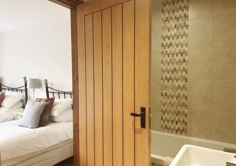 Bedroom #6 & en-suite bathroom at Lympscott Barn, Bradworthy