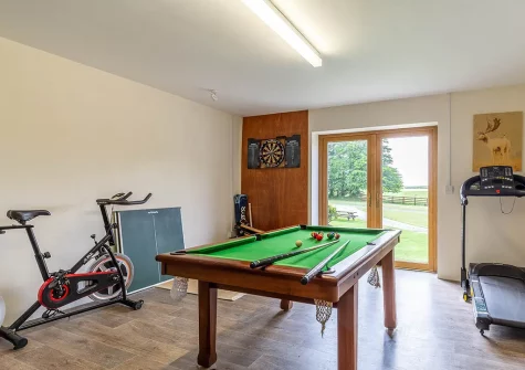 The games room at Lympscott Barn, Bradworthy