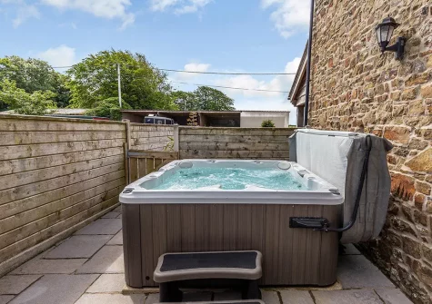 The hot tub at Lympscott Barn, Bradworthy