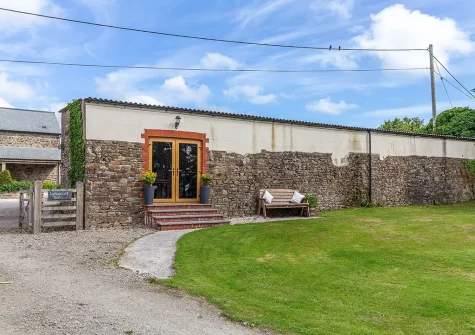The enclosed garden at Lympscott Barn, Bradworthy