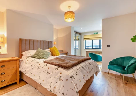 The bedroom at Lyndhurst, Woolacombe