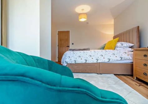 The bedroom at Lyndhurst, Woolacombe