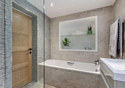 The bathroom at Lyndhurst, Woolacombe