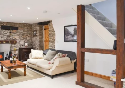 The living room at Lynton Cottage, Combe Martin