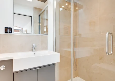 Bedroom #1 en-suite shower room at Lynton, Polruan
