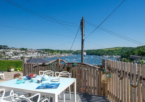 The patio & alfresco dining area at Lynton, Polruan
