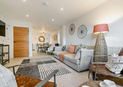 The living area at Lyonesse, Tregenna Castle, St Ives