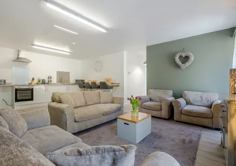 The living area at Magnolia, Bush