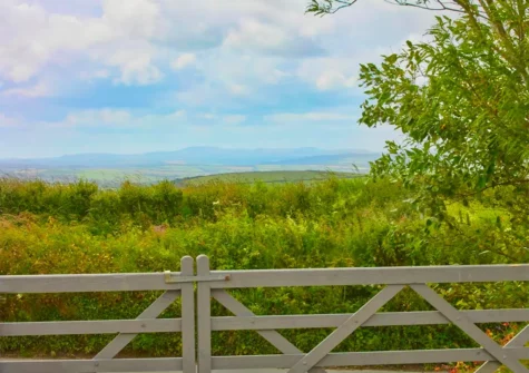Breath-taking surrounding countryside, as far as the eye can see from Magpie Cottage, St Teath