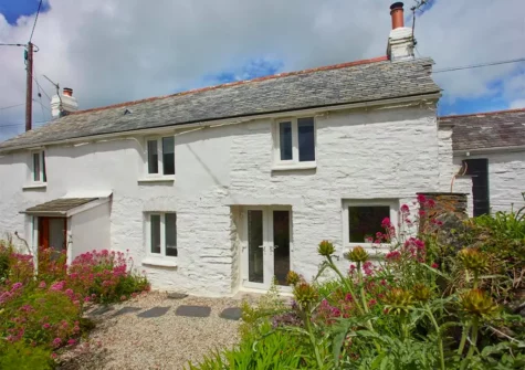 Outside Magpie Cottage, St Teath