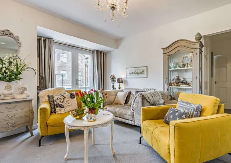 The living area at Maison Brun, Charlestown