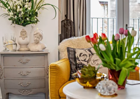 The living area at Maison Brun, Charlestown