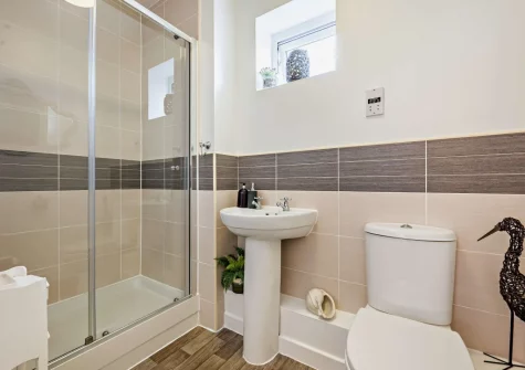 Bedroom #1 en-suite shower room at Maison Brun, Charlestown