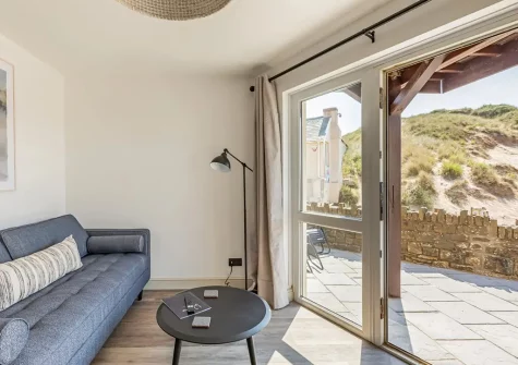 The living area at Malmsmead, Croyde