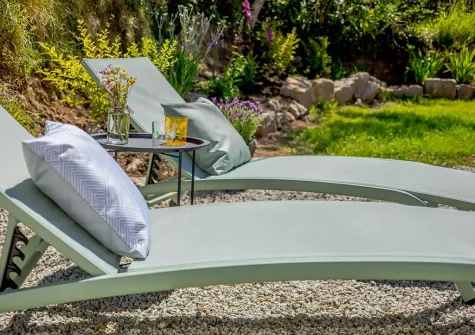 The outdoor sitting area & garden at Manor Meadows, Radnor