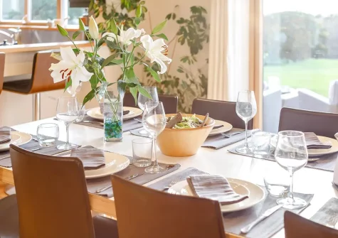 The dining area at March House, Wembury