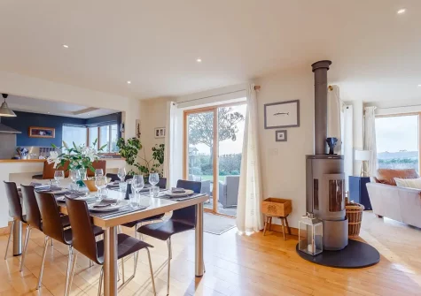 The dining area at March House, Wembury