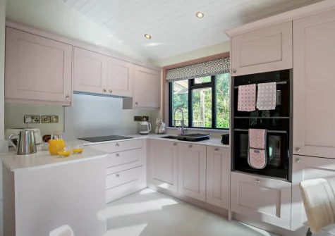 The kitchen at Margot at Rosehill Lodges, Porthtowan