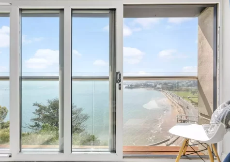 The view from the living area at Marina View Suite at Astor House, Torquay
