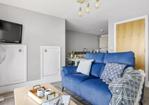 The living area at Marina View Suite at Astor House, Torquay