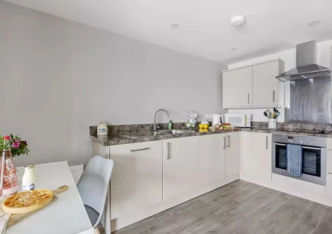 The kitchen & dining area at Marina View Suite at Astor House, Torquay