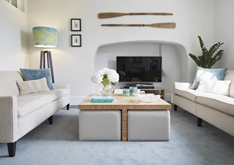 The living area at Marine Villa, Padstow