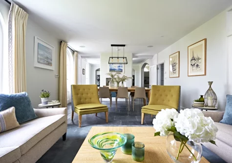 The living area at Marine Villa, Padstow