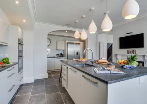 The kitchen at Marine Villa, Padstow
