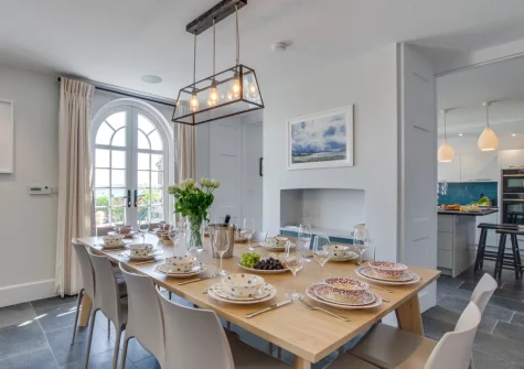 The dining area at Marine Villa, Padstow