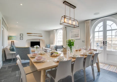 The dining area at Marine Villa, Padstow