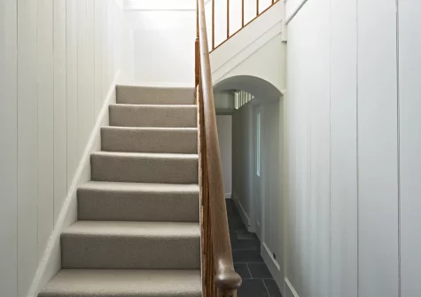 The stairs up to the first floor at Marine Villa, Padstow