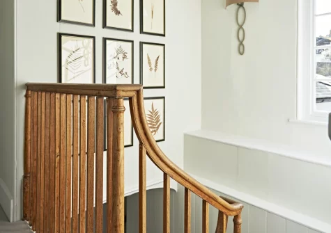 The stairs up to the first floor at Marine Villa, Padstow