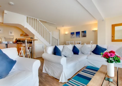 The living area at Mariners II, Porthleven