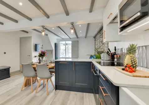 The kitchen at Mariners View, Padstow