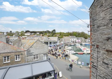 The view from bedroom #1 at Mariners View, Padstow