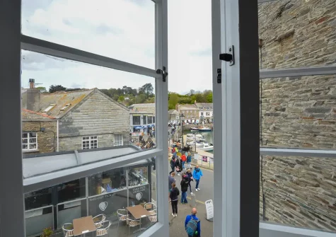 The view from bedroom #1 at Mariners View, Padstow