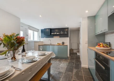 The kitchen & dining area at Mario House, St Ives