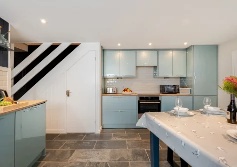 The kitchen & dining area at Mario House, St Ives