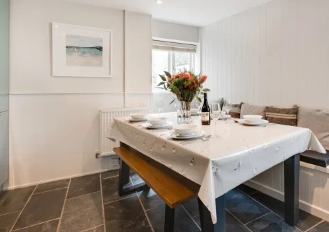 The dining area at Mario House, St Ives