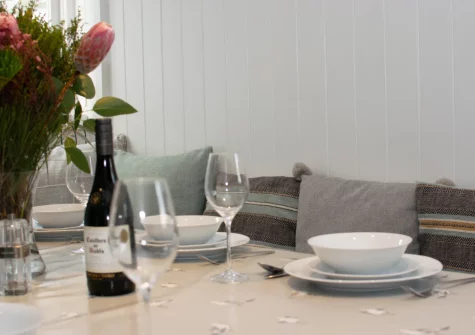 The dining area at Mario House, St Ives