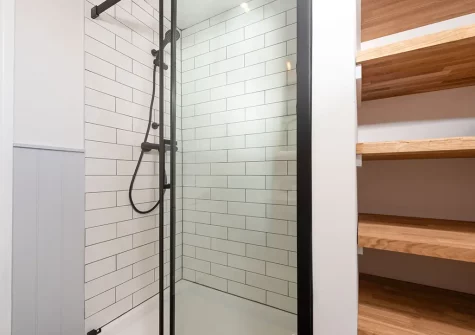 The shower room at Maris Cottage, St Agnes