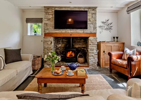 The living area at Old School House, Buck's Cross
