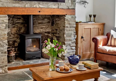 The living area at Old School House, Buck's Cross
