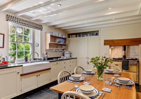The kitchen & dining area at Old School House, Buck's Cross