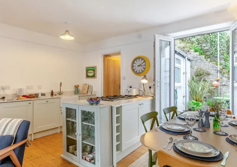 The kitchen & dining area at Marmaduke Cottage, Fowey