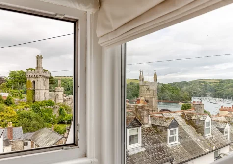 The view from bedroom #1 at Marmaduke Cottage, Fowey