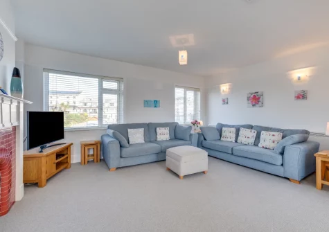 The living room at Marnie's View, Sidmouth