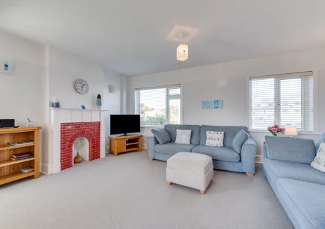 The living room at Marnie's View, Sidmouth