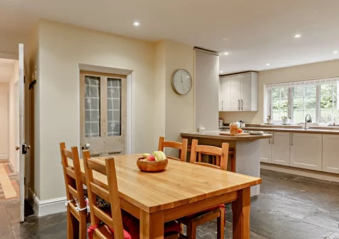 The kitchen dining area at Marquis House, Gulworthy